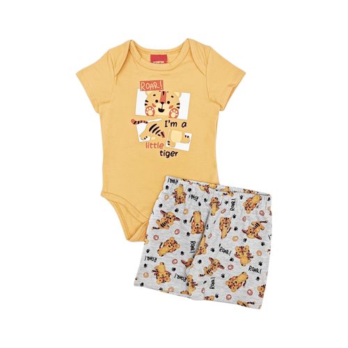 Conjunto bicolor estampado