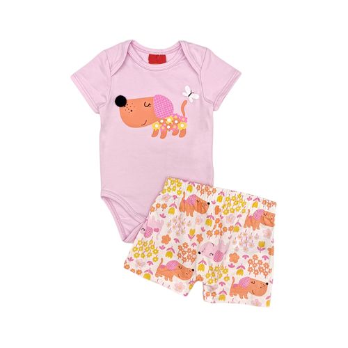 Conjunto rosa estampado