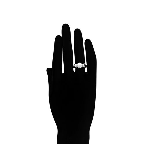 Anillo plateado redondo - talla 8