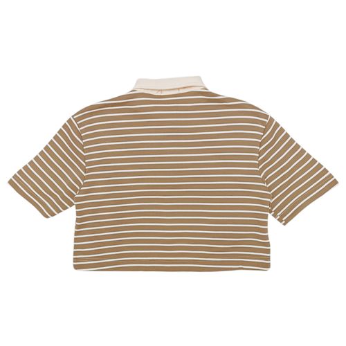 Crop top café rayado