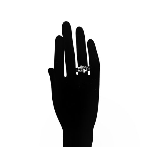 Anillo entrelazado plateado - talla 6
