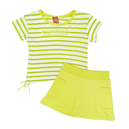 Conjunto rayado verde