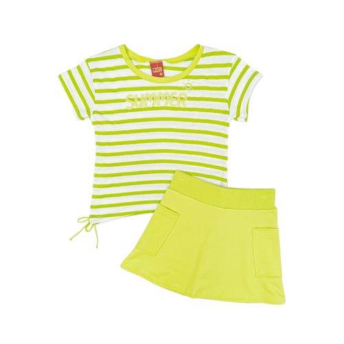 Conjunto verde rayado
