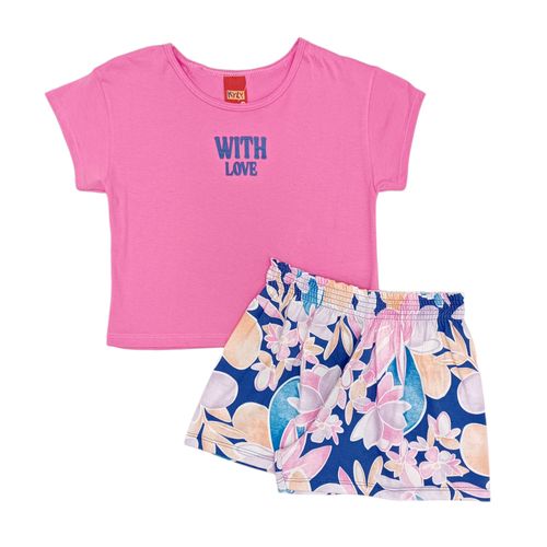 Conjunto rosa estampado