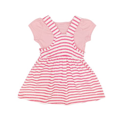 Conjunto rosa rayado