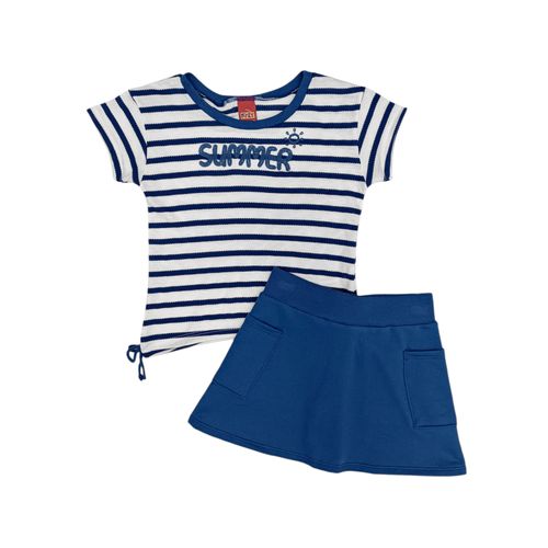 Conjunto rayado azul