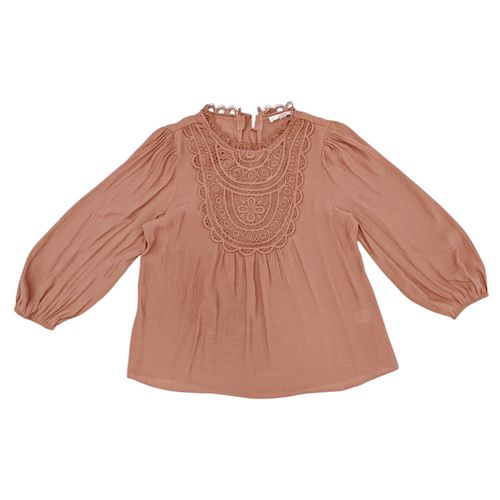 Blusa con textura rosa