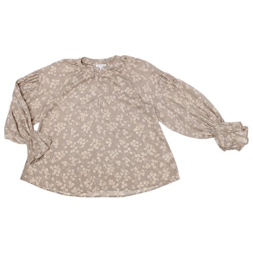 Blusa beige estampada