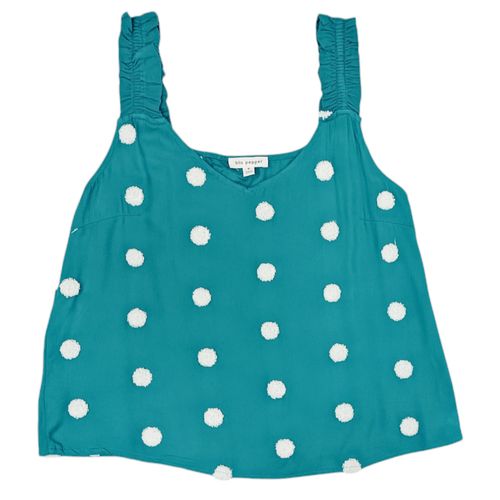 Blusa turquesa de puntos