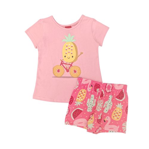 Conjunto estampado rosa