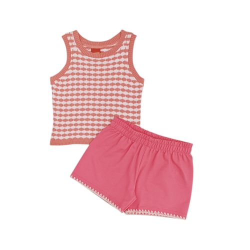 Conjunto rosa con textura