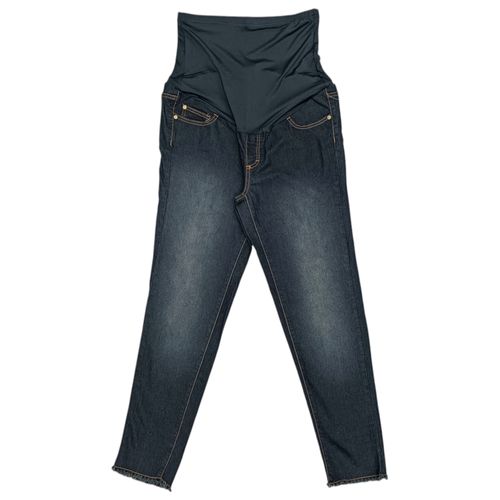 Skinny jeans azul sólido de maternidad
