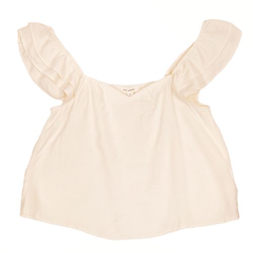Crop top ivory sólido