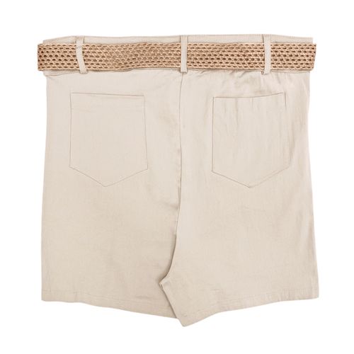 Short curvy beige sólido