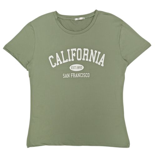 Camiseta curvy verde estampada