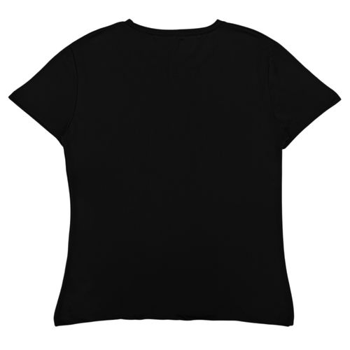 Camiseta curvy  negro estampada