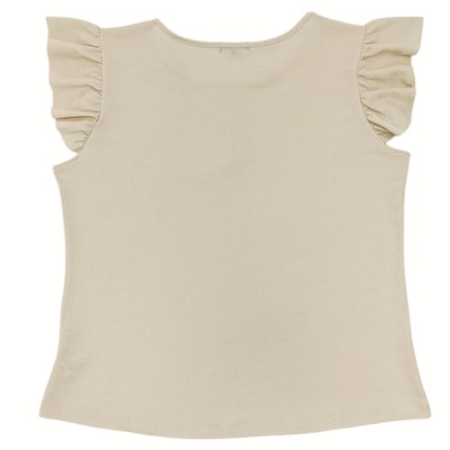 Blusa curvy beige con textura