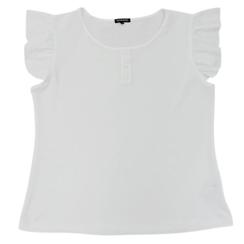 Blusa curvy blanco con textura