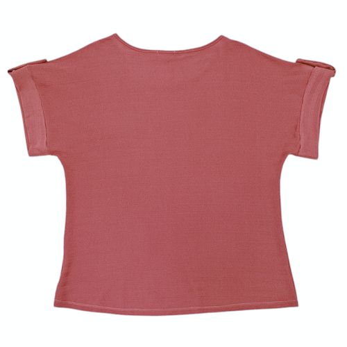 Blusa curvy rosa con textura