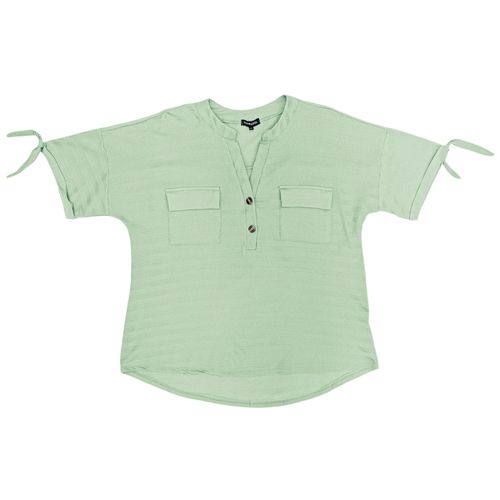 Blusa curvy verde claro con textura