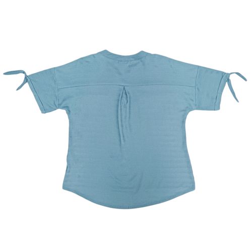Blusa curvy celeste con textura
