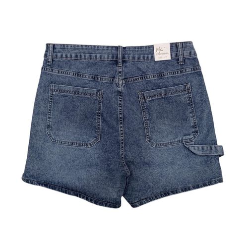 Short curvy azul sólido