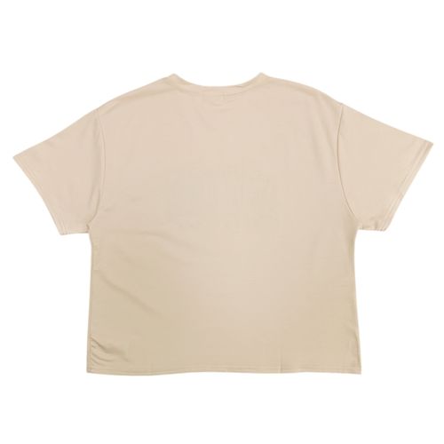 Camiseta beige estampada