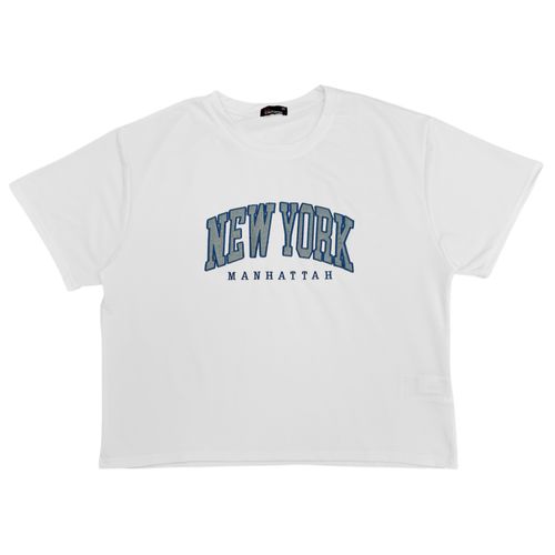 Camiseta blanco estampada