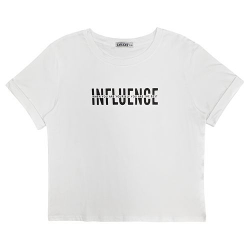 Camiseta blanca estampada
