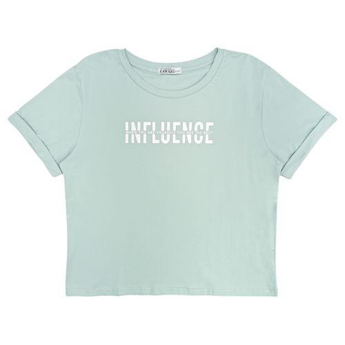 Camiseta estampada celeste