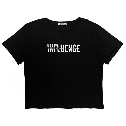 Camiseta estampada negro