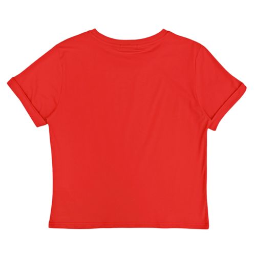Camiseta roja estampada