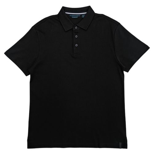 Camisa tipo polo sólido negro
