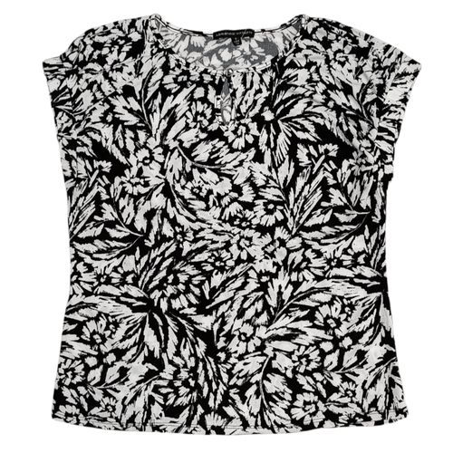 Blusa bicolor estampada