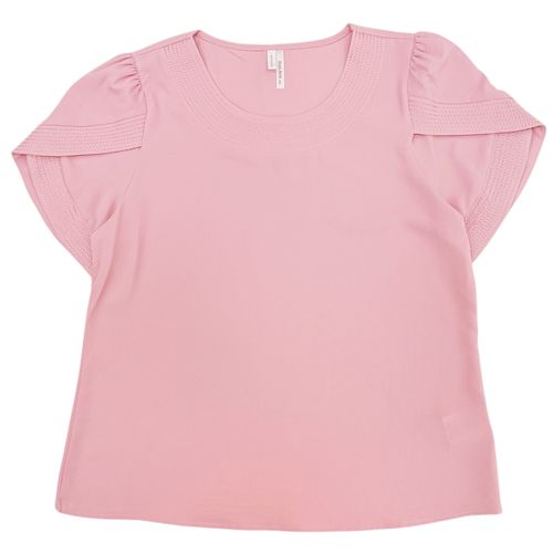 Blusa sólida rosa