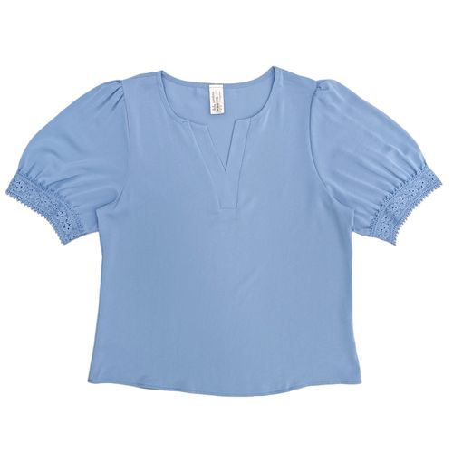 Blusa celeste sólida