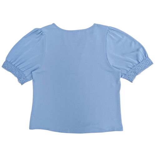 Blusa celeste sólida