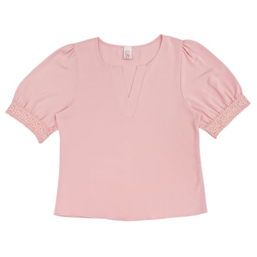 Blusa sólida rosa
