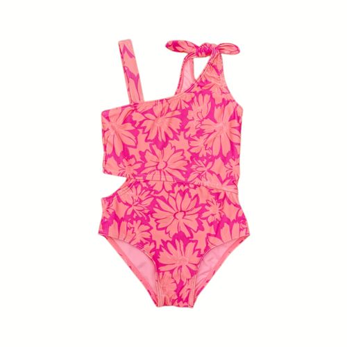 Traje de baño rosa estampado