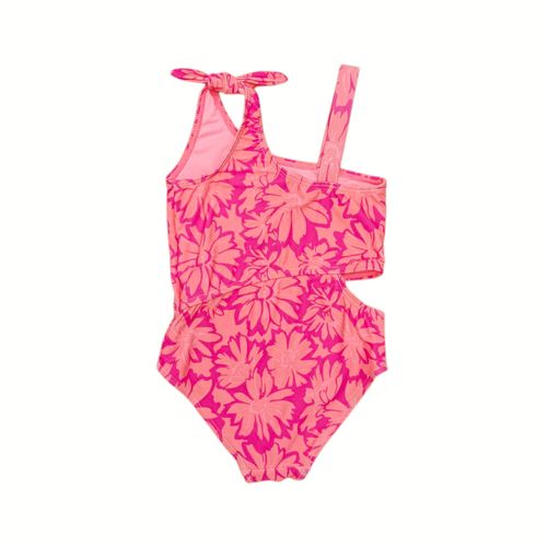 Traje de baño rosa estampado