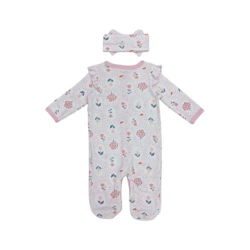 Pijama rosa estampada