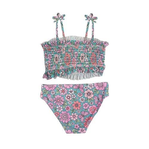Traje de baño estampado multicolor