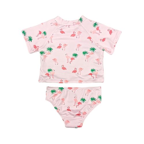Traje de baño rosa estampado