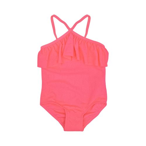 Traje de baño fucsia calado