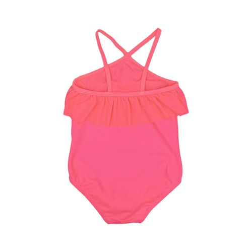 Traje de baño fucsia calado