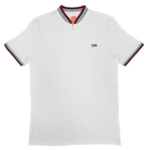 Camisa casual blanca sólida