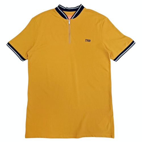 Camisa casual amarilla mostaza