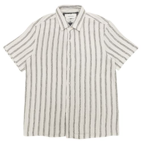 Camisa casual blanca rayada