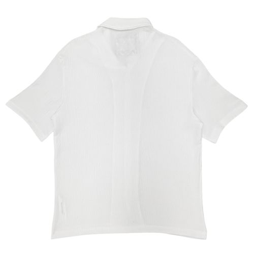 Camisa casual blanca con textura