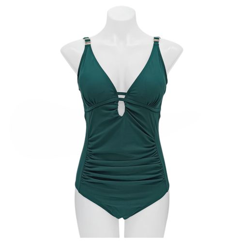 traje de baño verde con textura